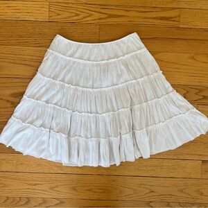 VTG Guess White Tiered Skirt